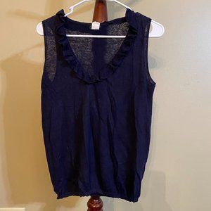 J. Crew blue sleeveless shirt
